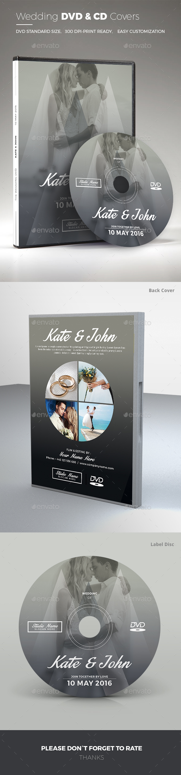 Wedding DVD Cover - CD & DVD Artwork Print Templates