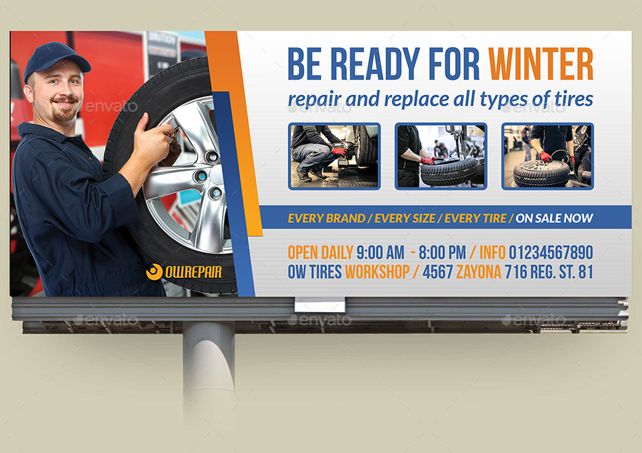 tire services advertising bundle by owpictures graphicriver