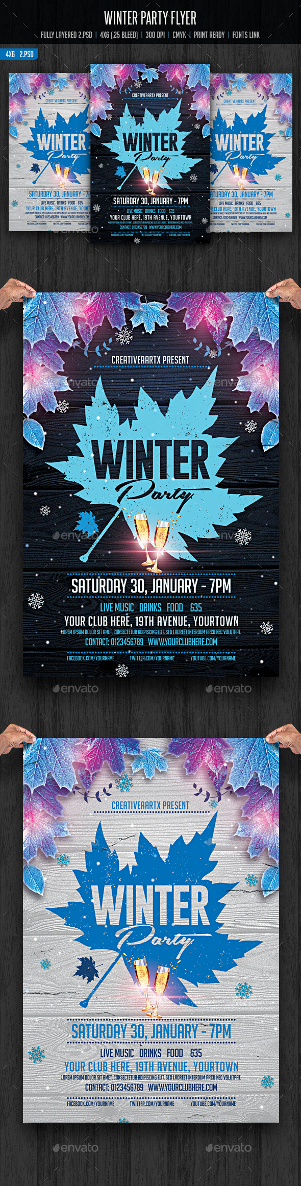 Winter Party Flyer - Clubs & Parties Events