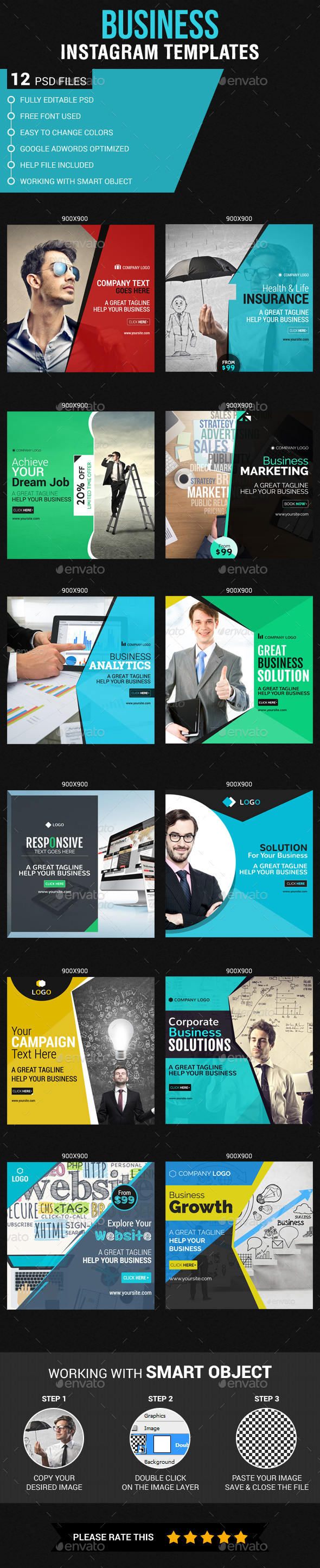 Corporate Business Instagram Banners - Banners & Ads Web Elements