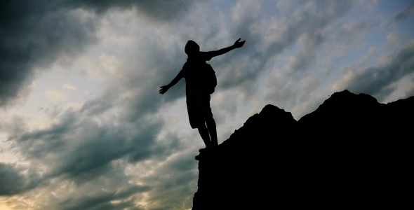 Silhouette On The Cliff alt