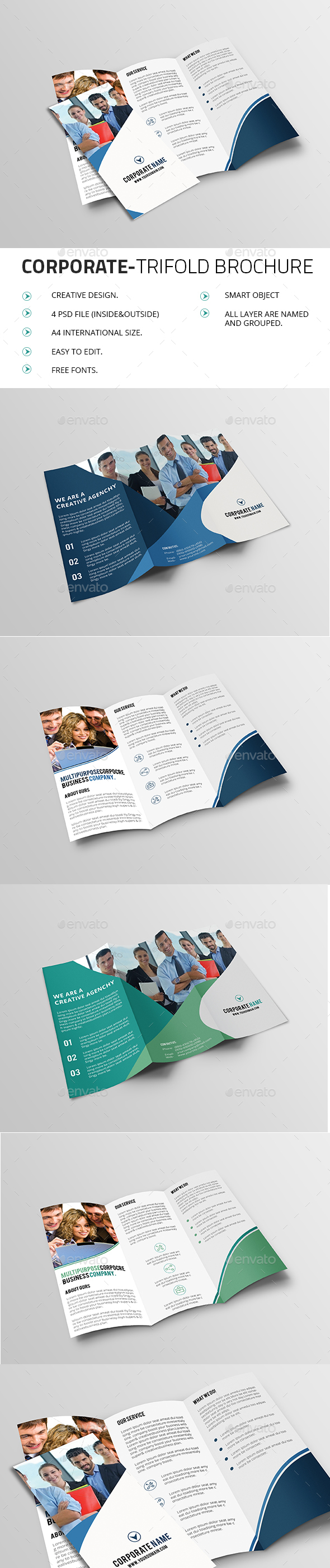 Corporate Trifold Brochure - Brochures Print Templates