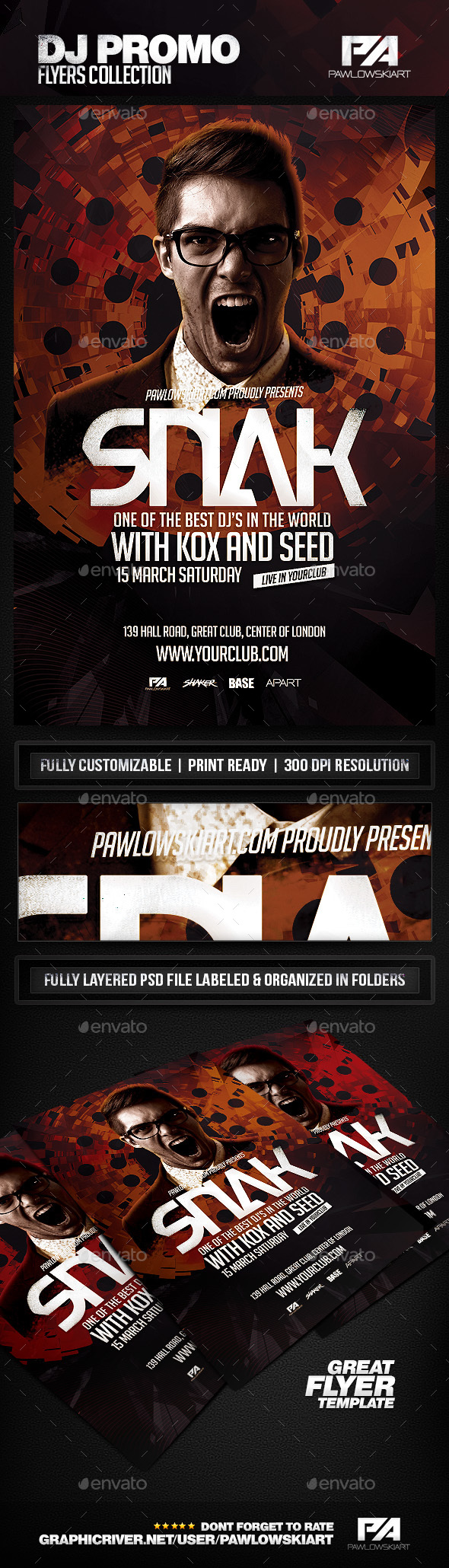 DJ Album Promo Flyer Template - Concerts Events