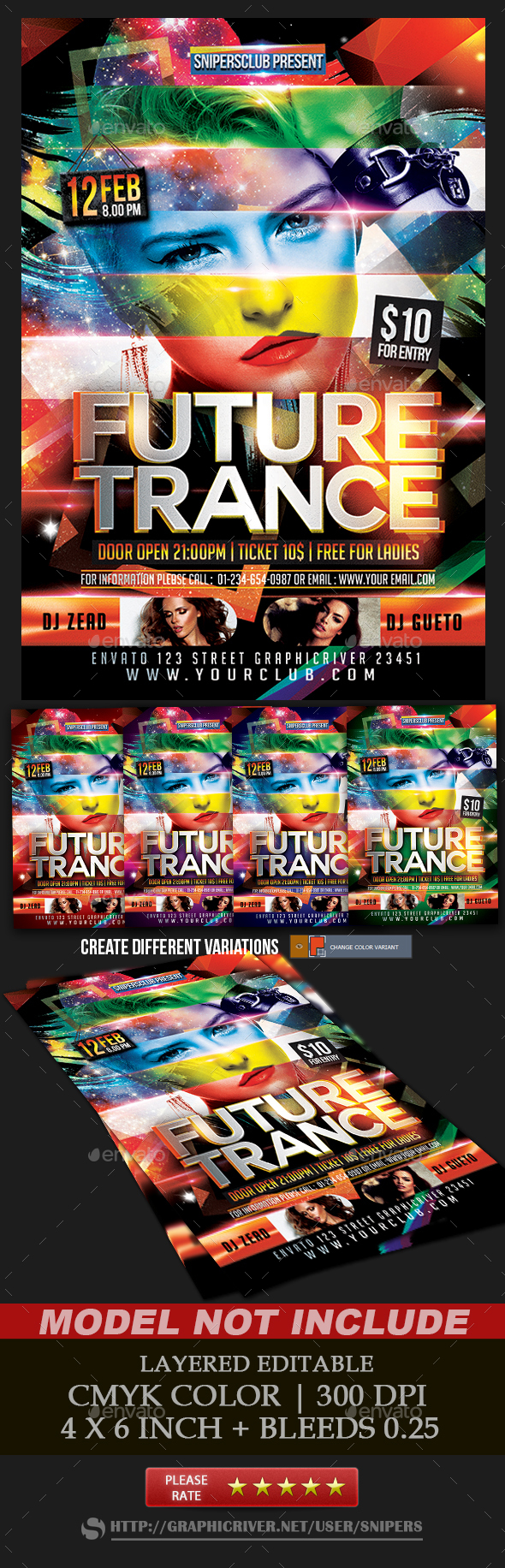 Future Trance Flyer - Events Flyers