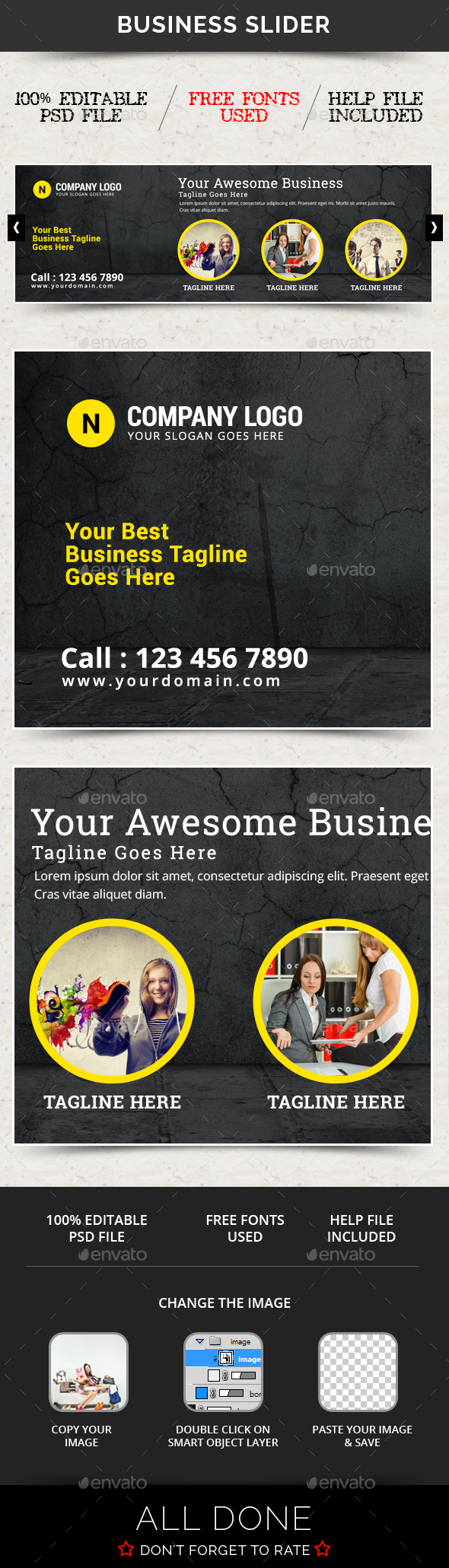 Business Slider V53 - Sliders & Features Web Elements