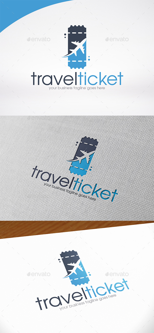 Travel Ticket Logo Template - Objects Logo Templates