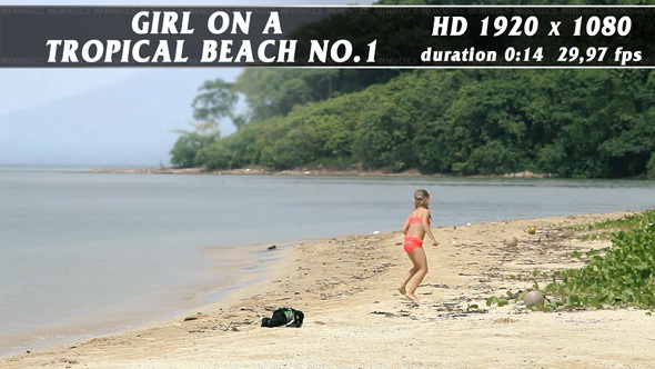 Girl On A Tropical Beach No.1