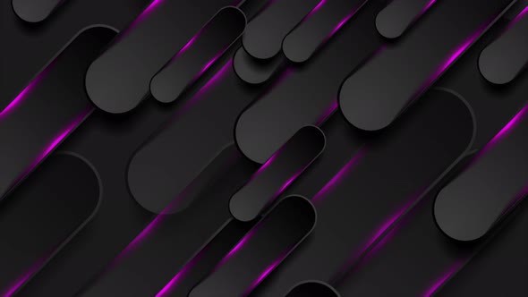 Futuristic Black And Neon Purple Shapes