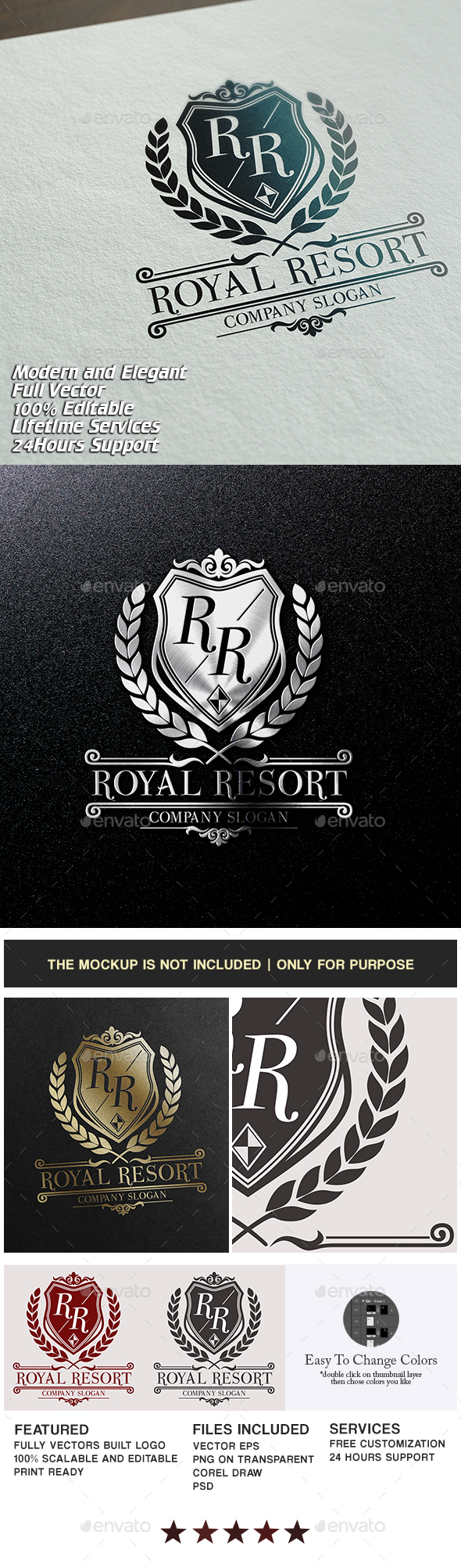 Royal Resort - Crests Logo Templates