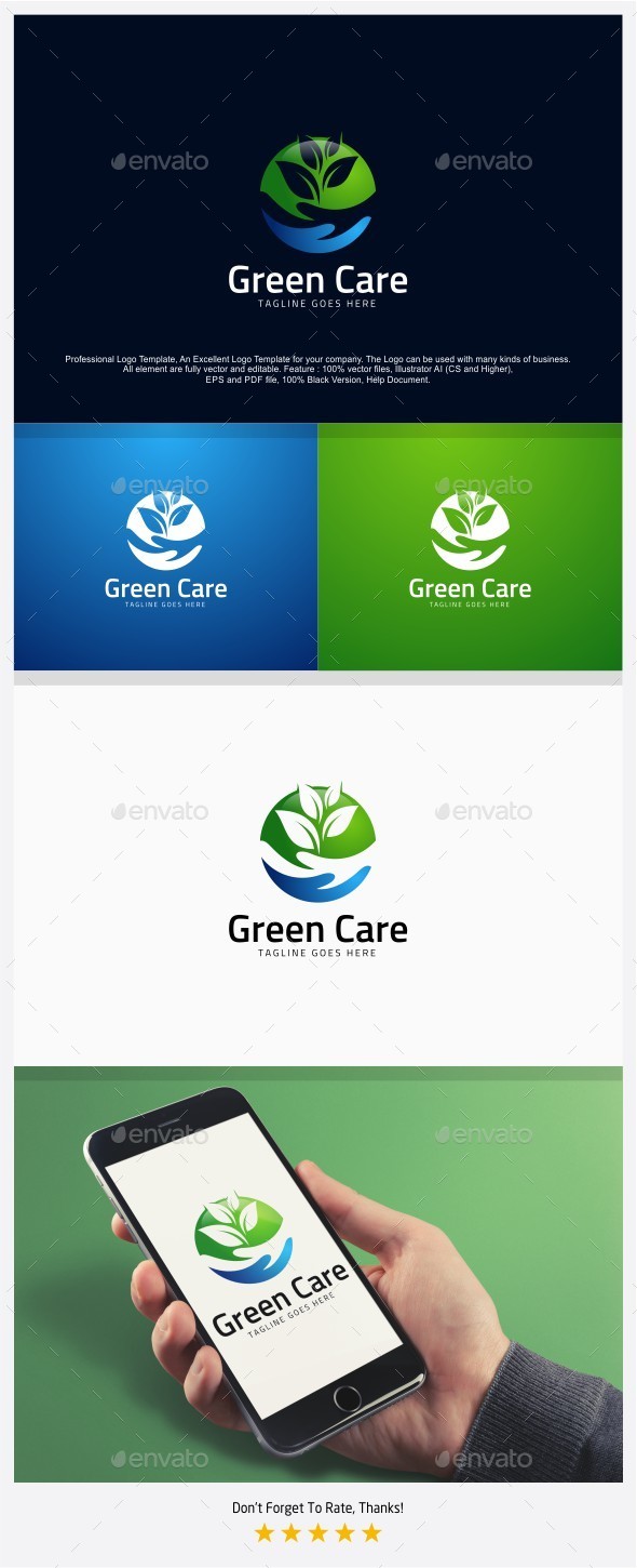 Green Care - Nature Care Logo - Nature Logo Templates