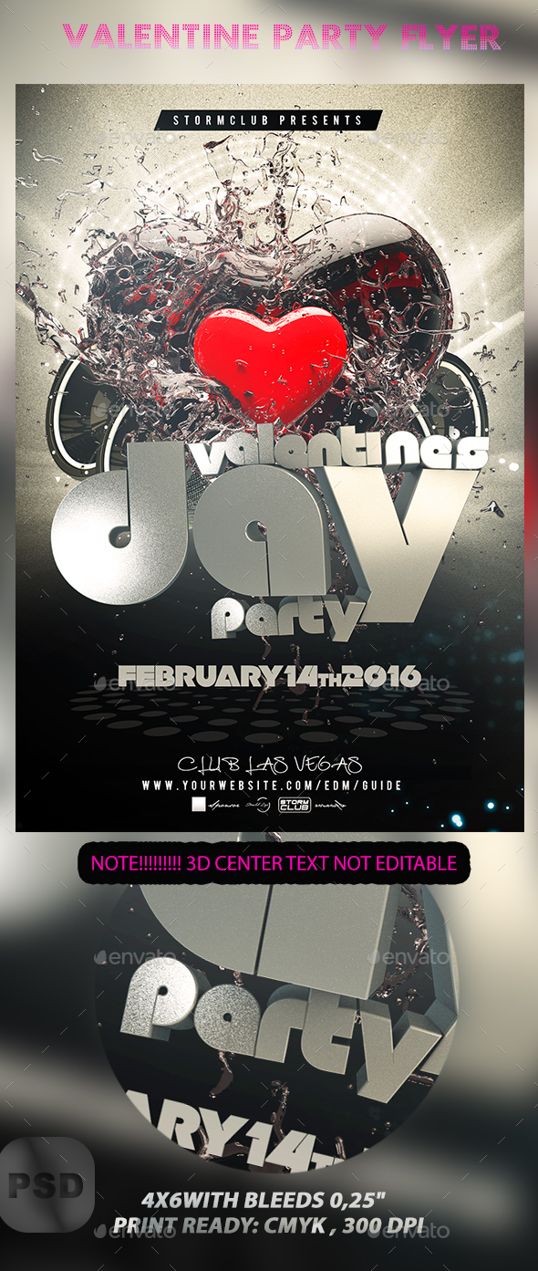 Valentine Party Flyer - Events Flyers