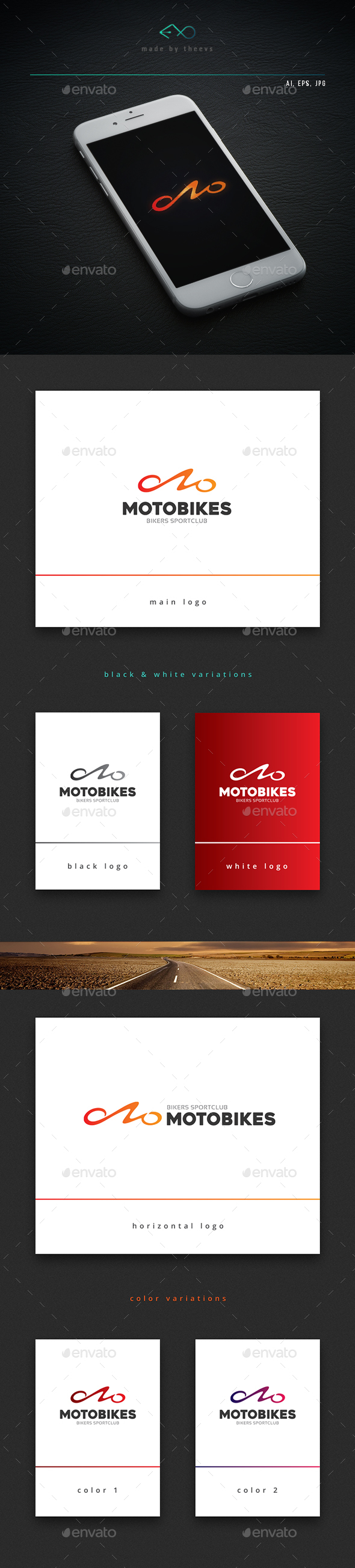 Motobikes - Letters Logo Templates