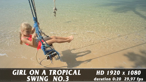 Girl On A Tropical Swing No.3