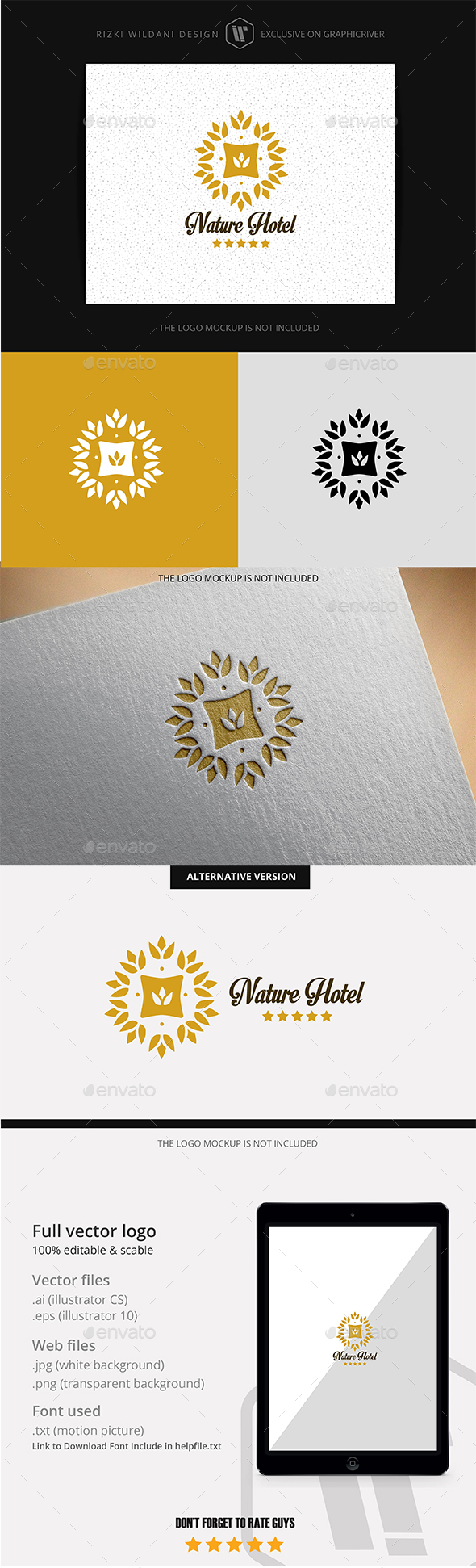 Nature Hotel - Logo Template - Crests Logo Templates
