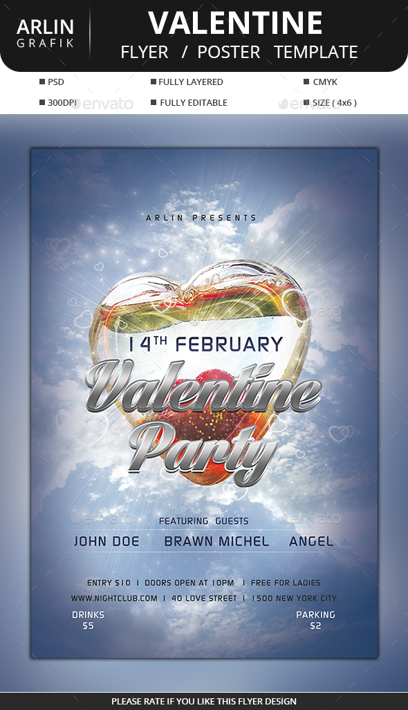 Valentine Party Flyer - Clubs & Parties Events
