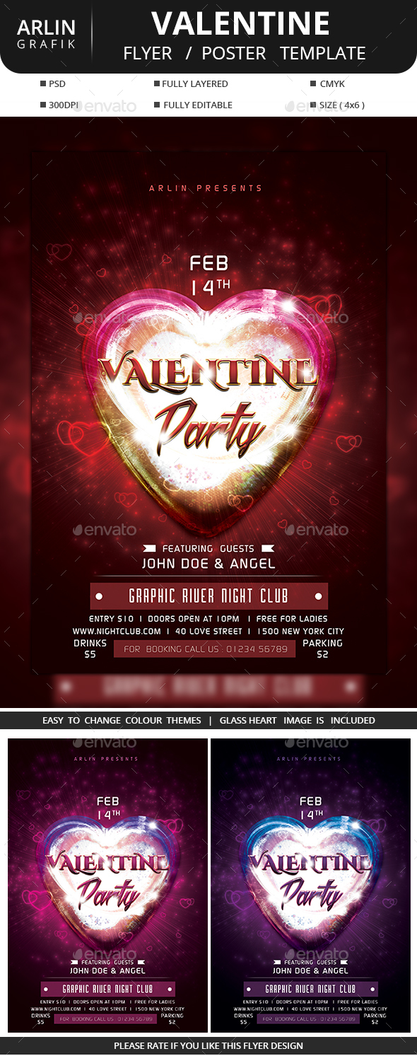 Valentine Party Flyer - Clubs & Parties Events