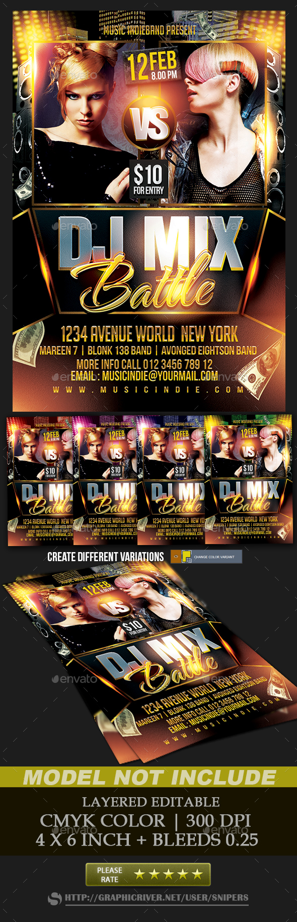 Dj Battle Night Club - Events Flyers