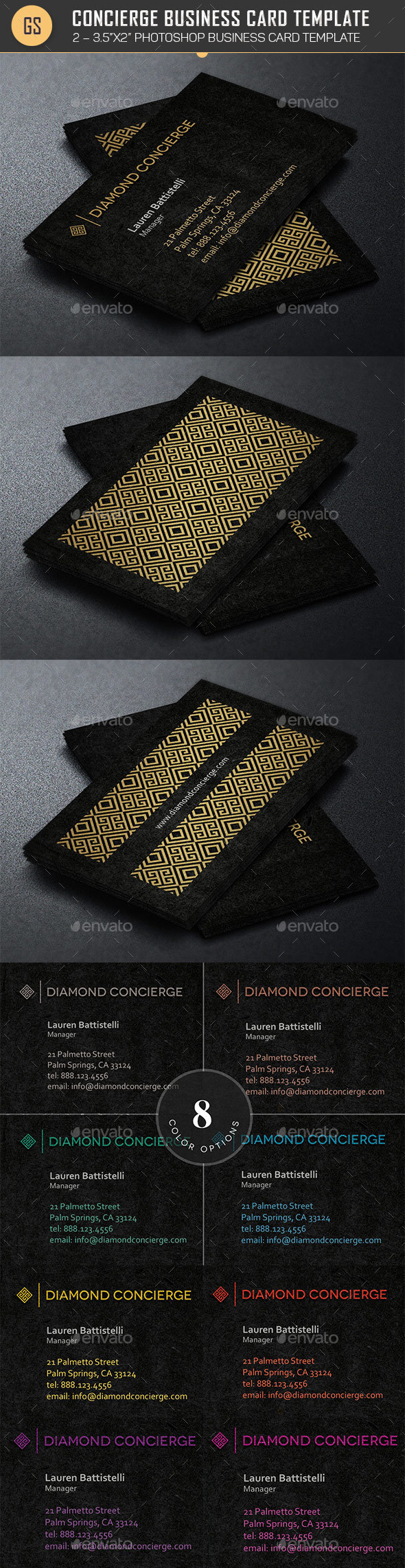 Concierge Business Card Template - Corporate Business Cards