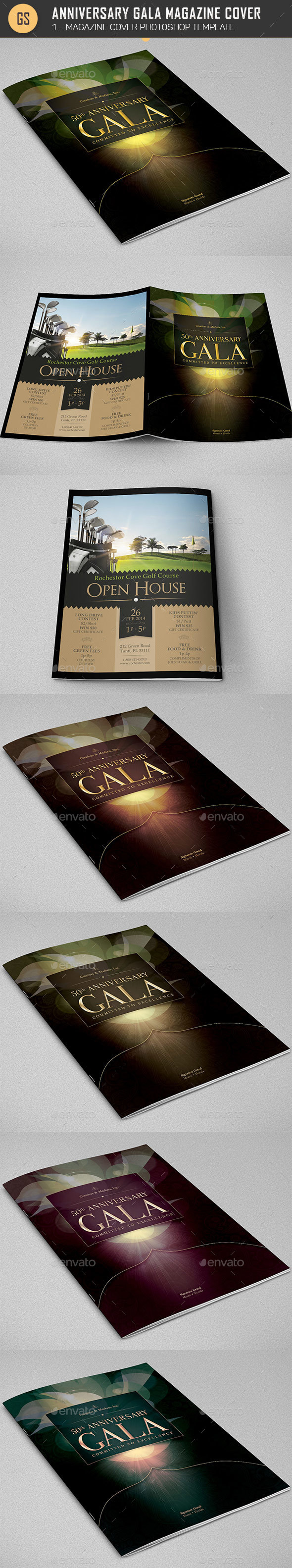 Anniversary Gala Magazine Cover Template - Magazines Print Templates