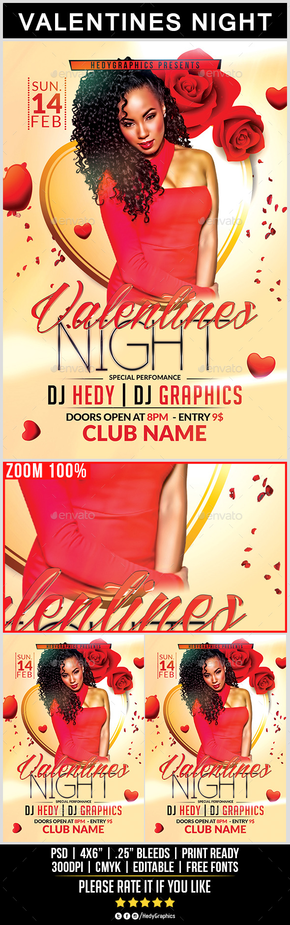 Valentines Night - Flyer Template