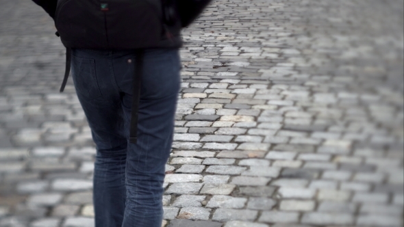 Man Goes Forward On a Stone Slab alt