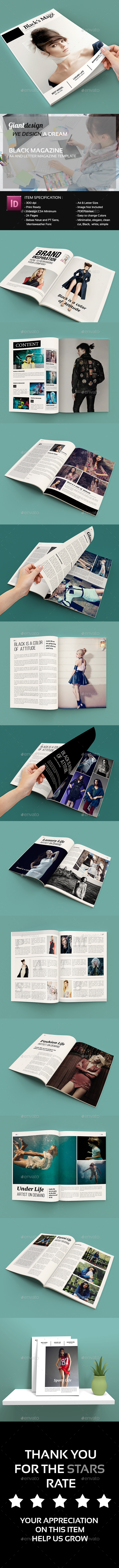 Black Magazine - Magazines Print Templates