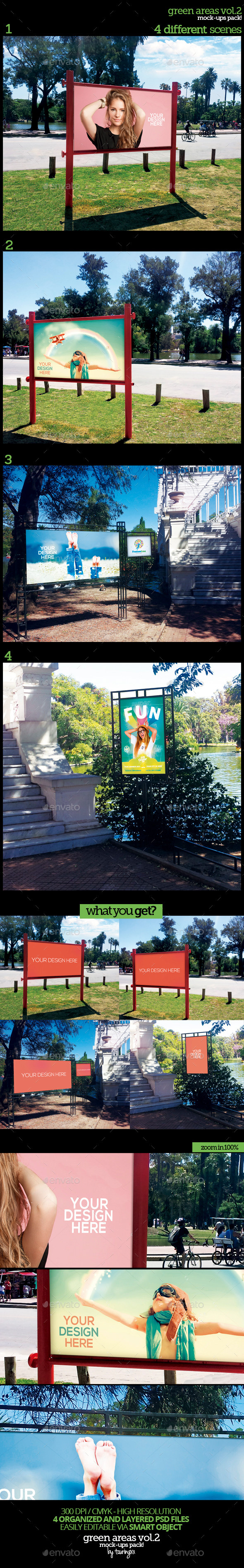 Green Areas Vol.2 Mock-Ups Pack - Signage Print