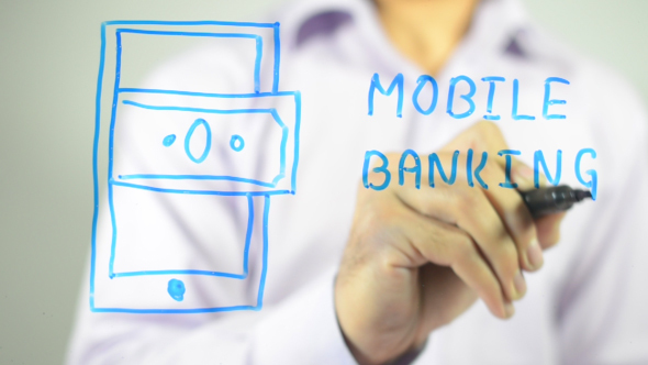 Mobile Banking, Concept Illustration alt