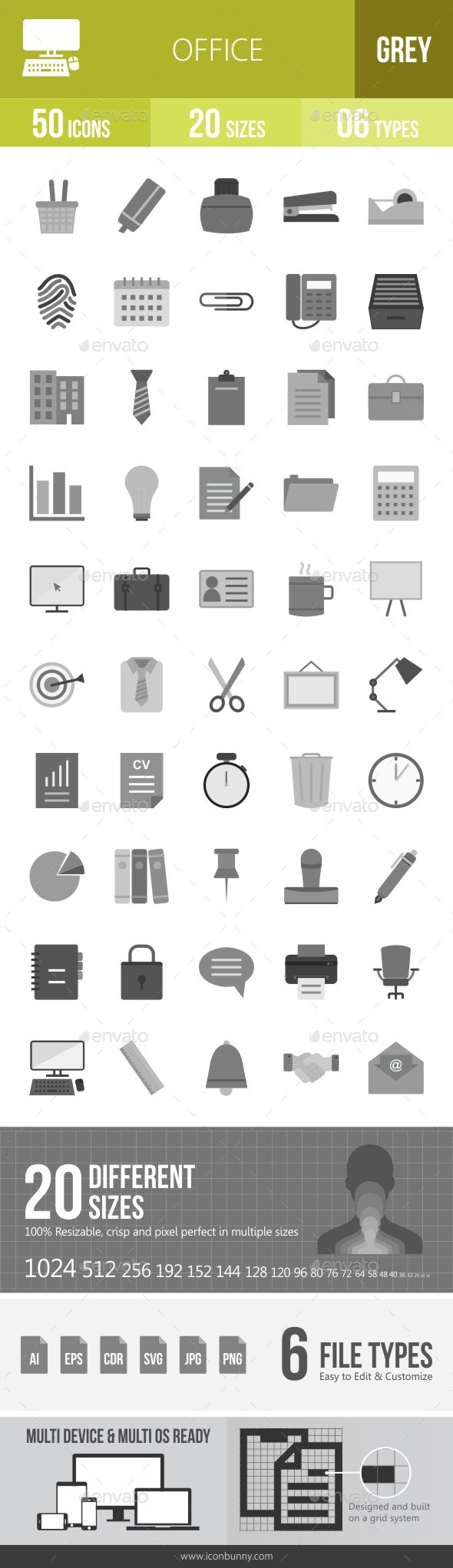 Office Greyscale Icons - Icons