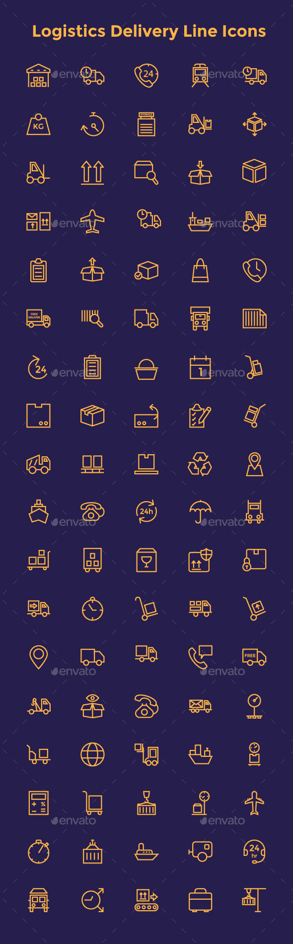 Logistics Delivery Line Icons - Icons