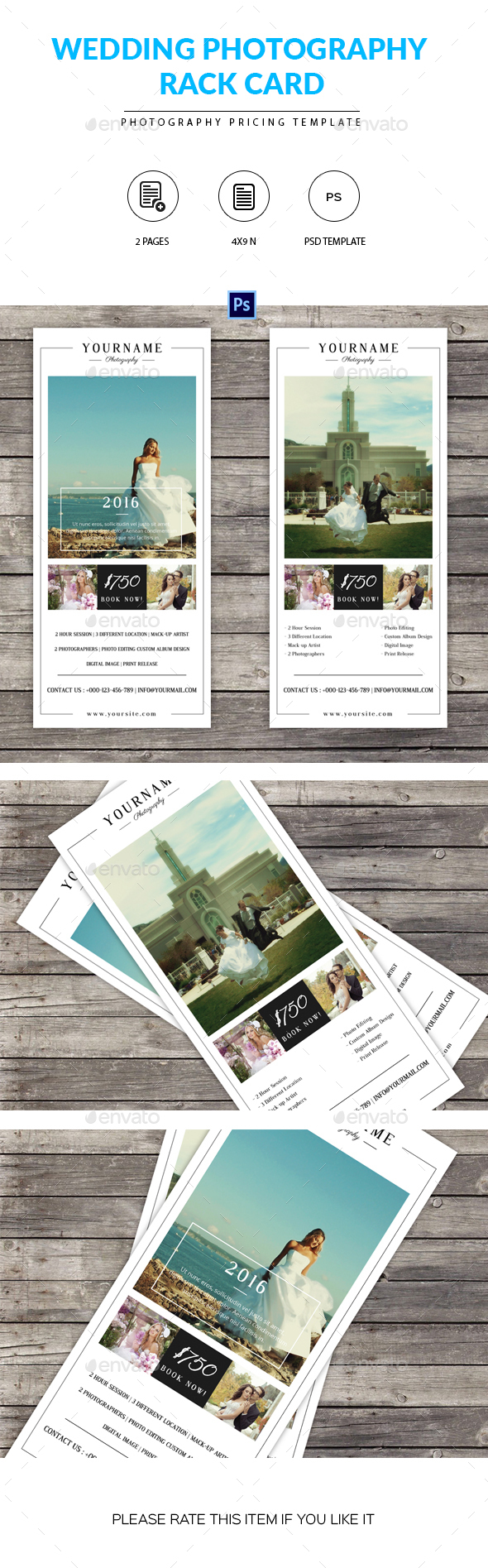 Wedding Photography Rack Card Template - Corporate Flyers