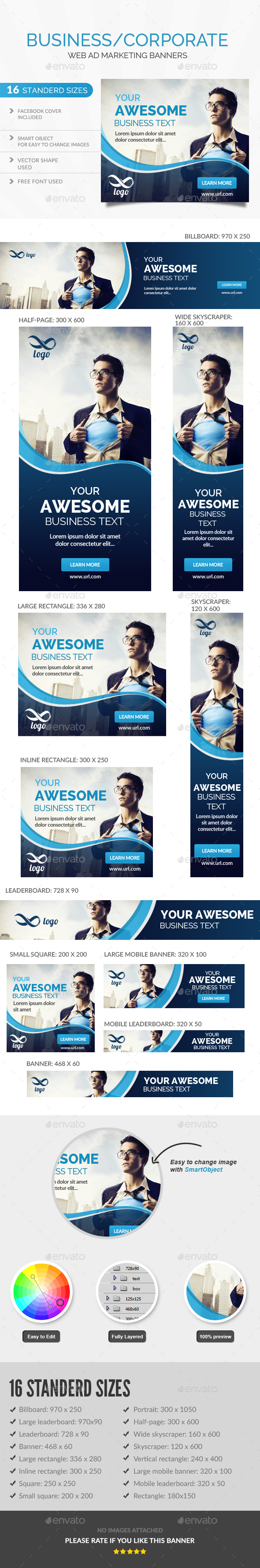 Corporate Banners - Banners & Ads Web Elements