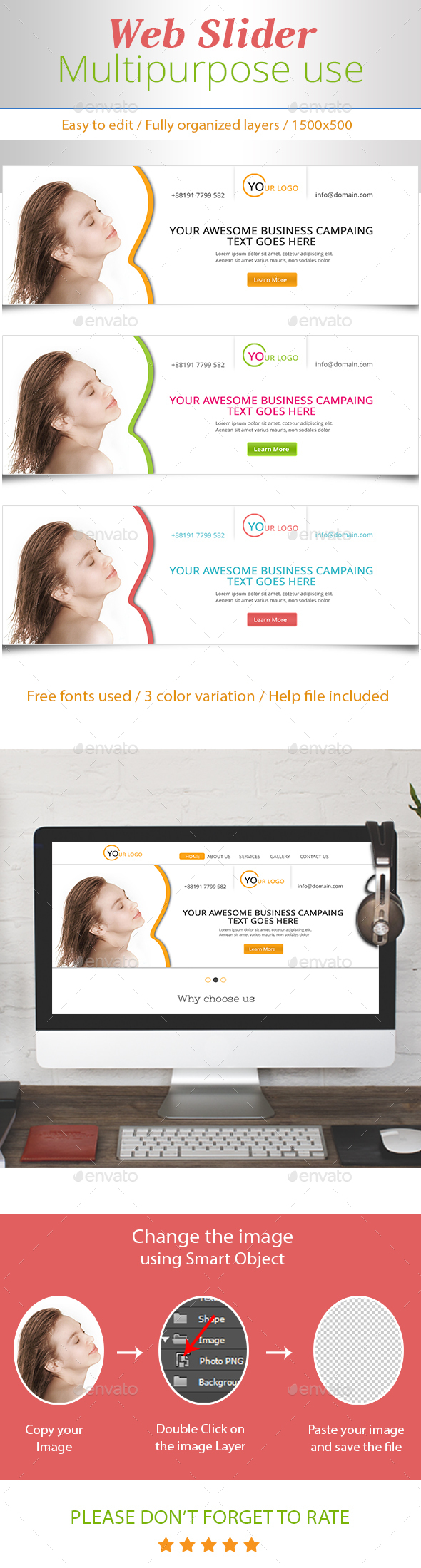 Web Slider Design - Sliders & Features Web Elements