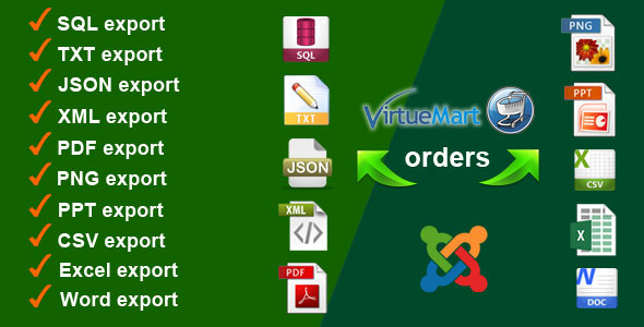 Virtuemart Orders Export - CodeCanyon 14309969