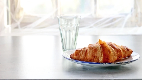 Continental Breakfast With Croissant And Juice