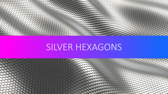 Shiny Silver Hexagons Background alt