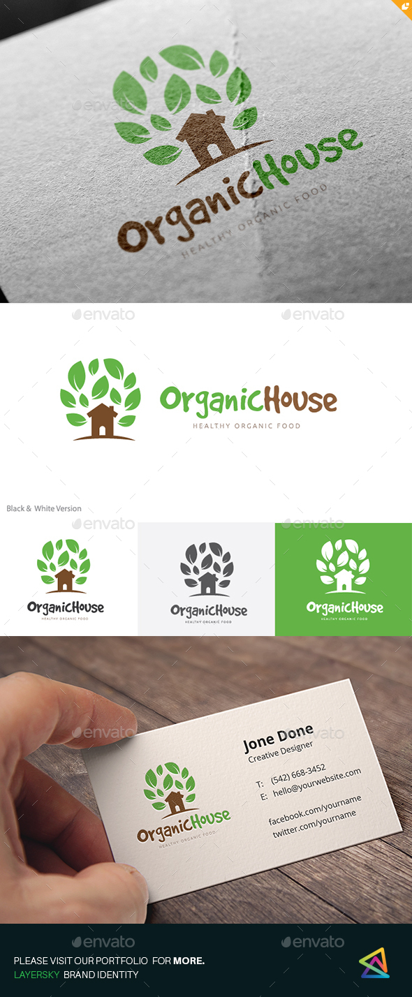 Organic House - Buildings Logo Templates