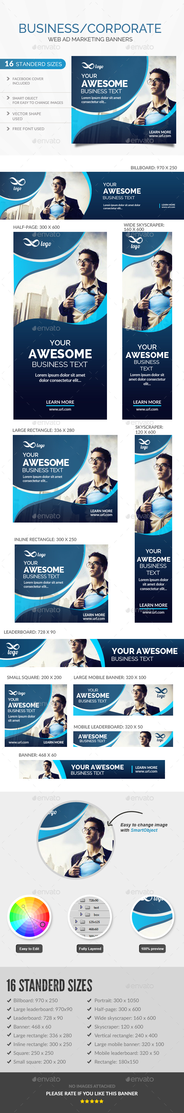 Corporate Banners - Banners & Ads Web Elements