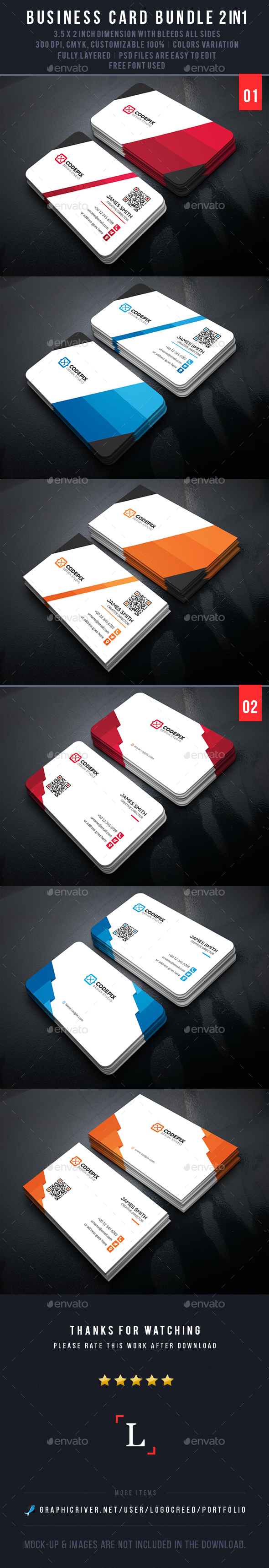 Business Cards Bundle - Business Cards Print Templates