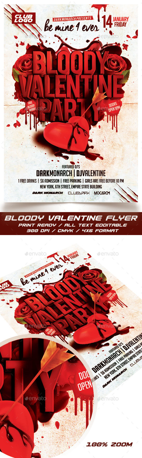 Bloody Valentine Party - Events Flyers