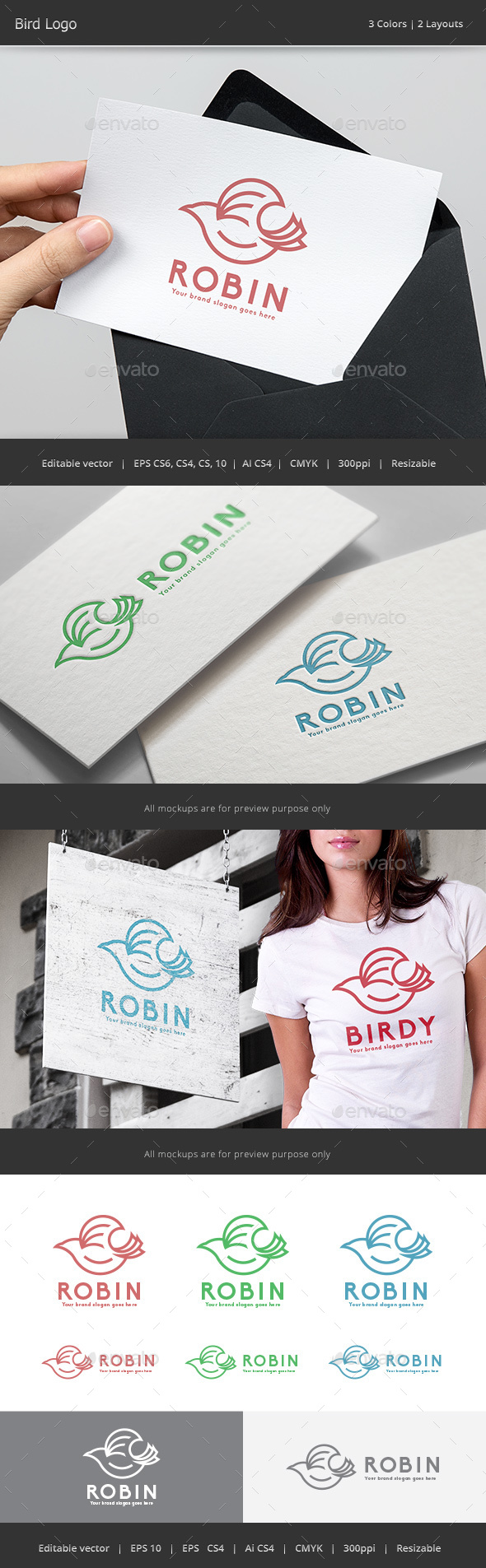 Bird Logo - Animals Logo Templates