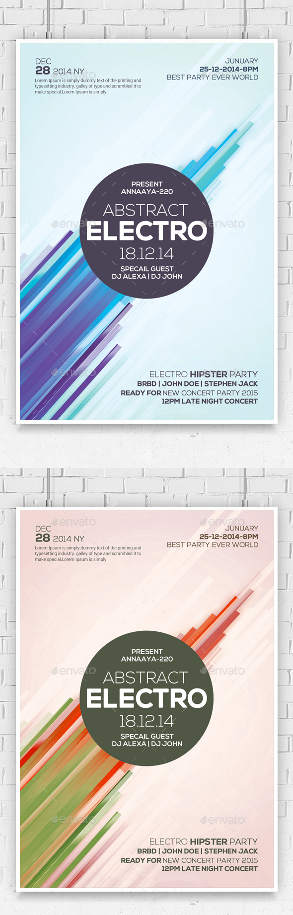 Abstract Flyer Psd - Clubs & Parties Events