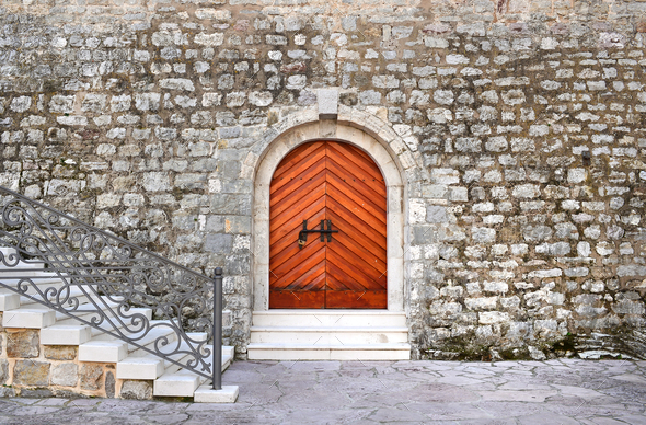 Ancient entrance to the historical building of the citadel in th - Stock Photo - Images