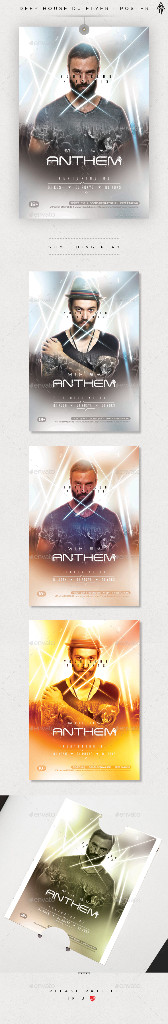 Deep House Dj Flyer / Poster - Events Flyers