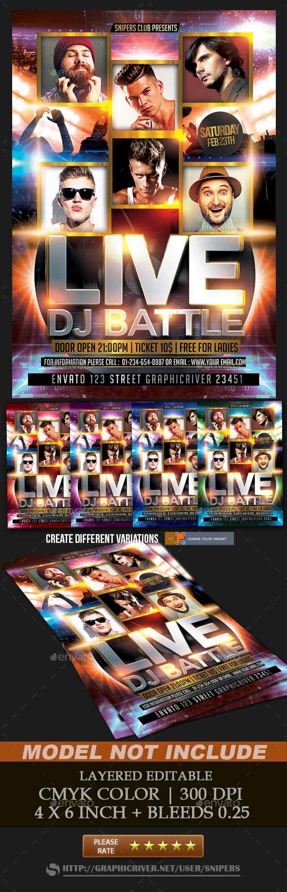 Live Dj Battle - Events Flyers