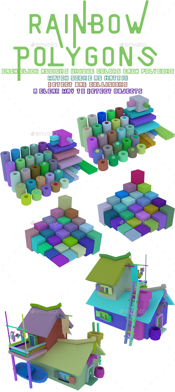 ktRainbowPolygons maya mel script - 3DOcean Item for Sale