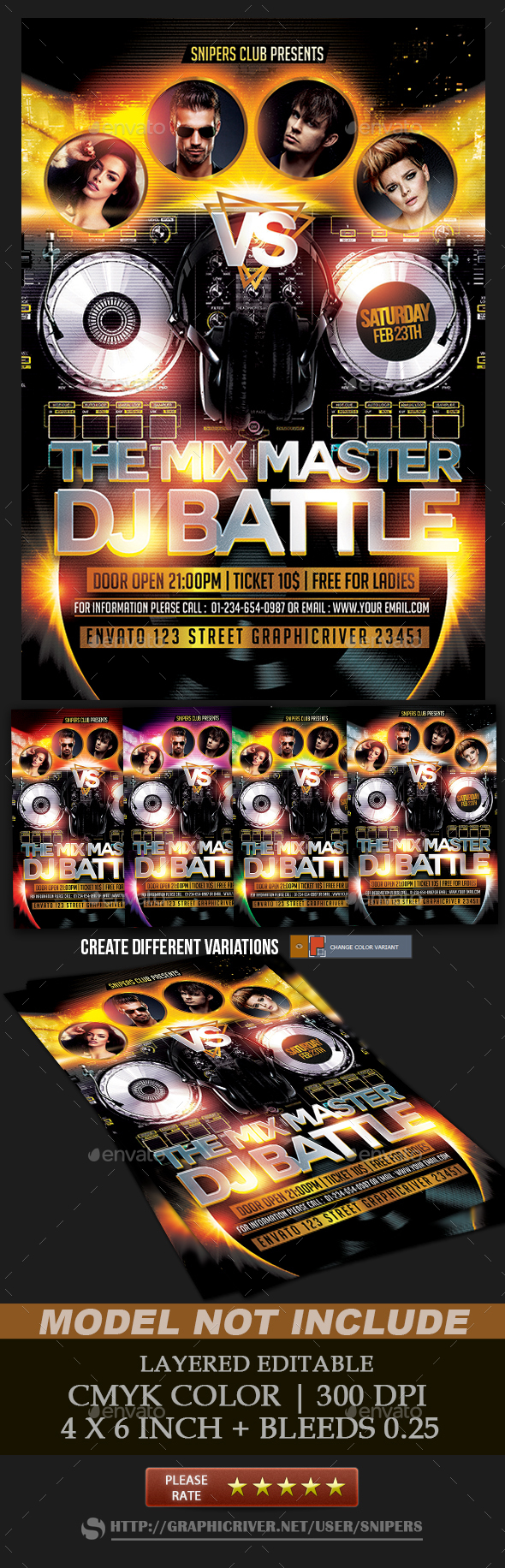 The Mix Djs Battle - Events Flyers