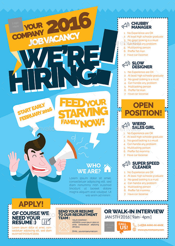 Job Vacancy Flyer by shamcanggih | GraphicRiver