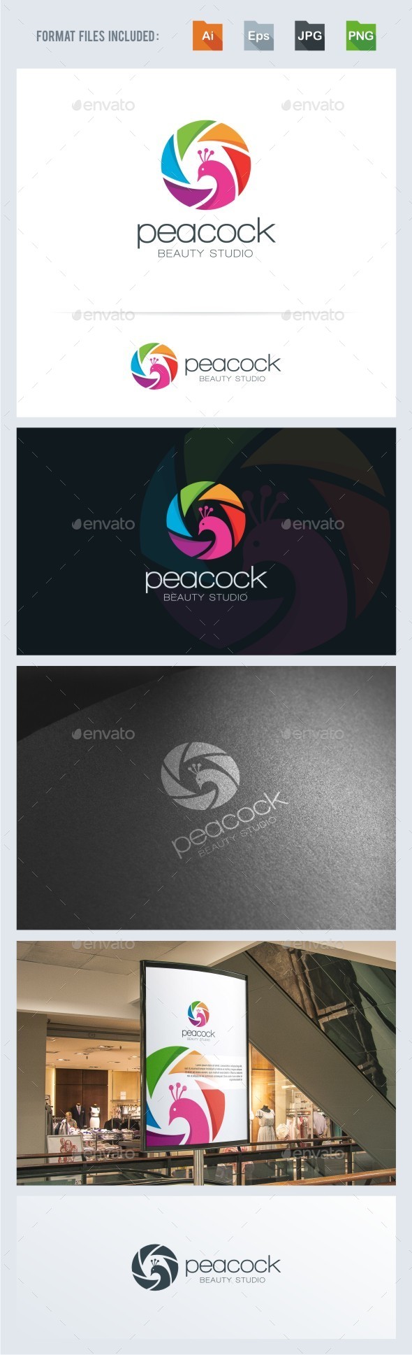 Peacock - Photography Logo Template - Symbols Logo Templates