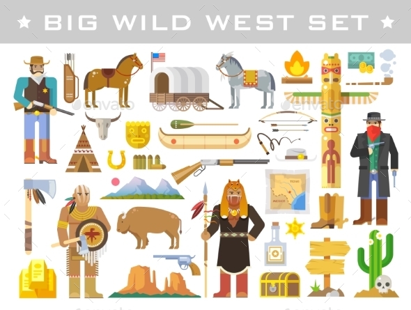 Wild West Elements - People Characters